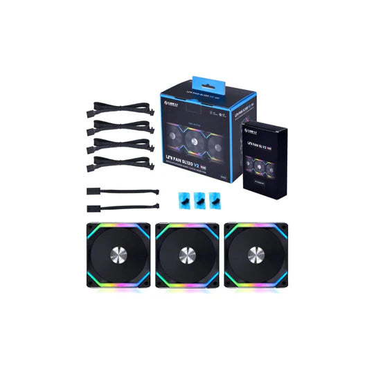LIAN LI UNI FAN SL120 V2 Triple Pack ARGB Black LIAN LI UNI FAN SL120 V2 Triple Pack ARGB Black